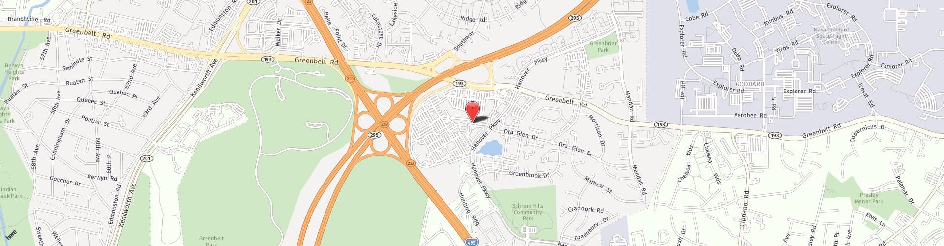 Location Map: 7525 Greenway Center Drive Greenbelt, MD 20770